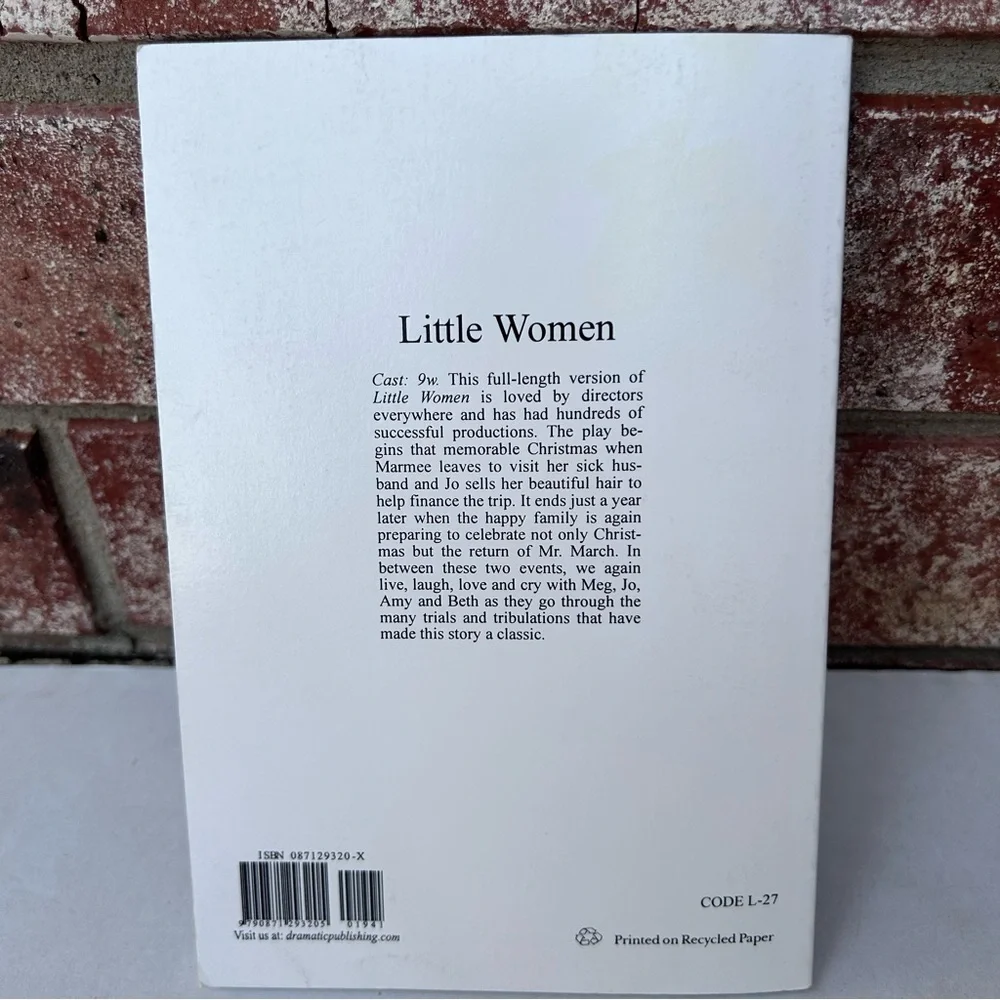 Louisa May Alcott’s Little Women Dramatization In Three Acts Kristin Laurence